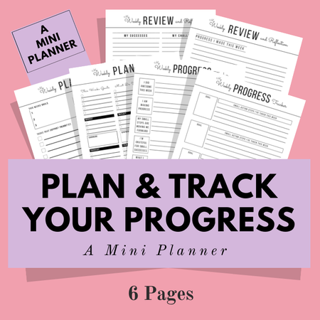 Image of Mini Planner ~ Plan, Review, Progress