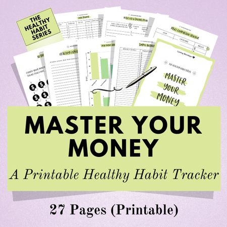 Image of Healthy Habit Tracker Kit: Master Your Money ~ Printable Planner