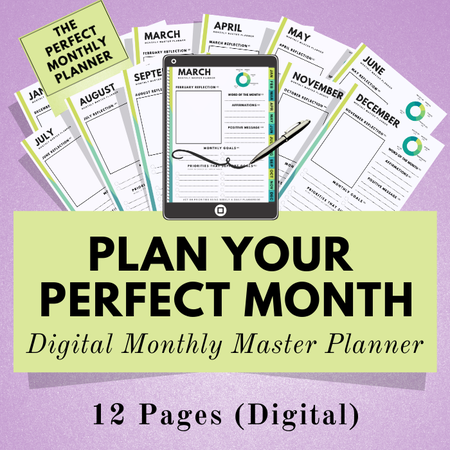 Image of Monthly Master Planner ~ Digital Planner